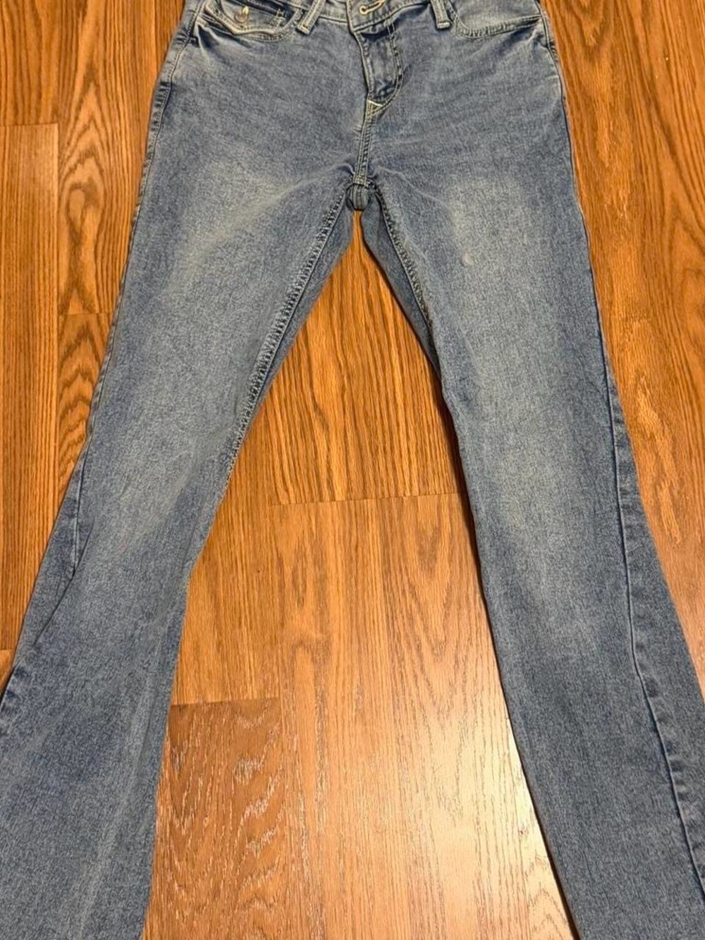 True Religion Women's Light Blue Flare Jeans
